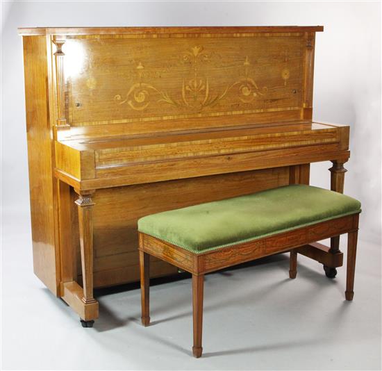 A 1920s Steinway vertegrand model K upright piano, overall W.5ft 1in. H.4ft 4.25in. D.2ft 3in.